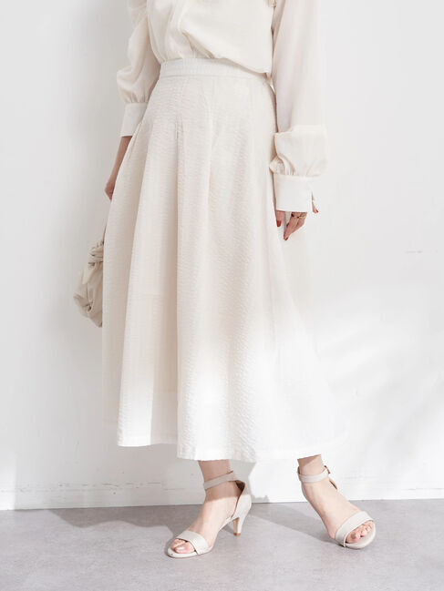 earth music&ecology「ストライプジャガードフレアスカート」|スカート|