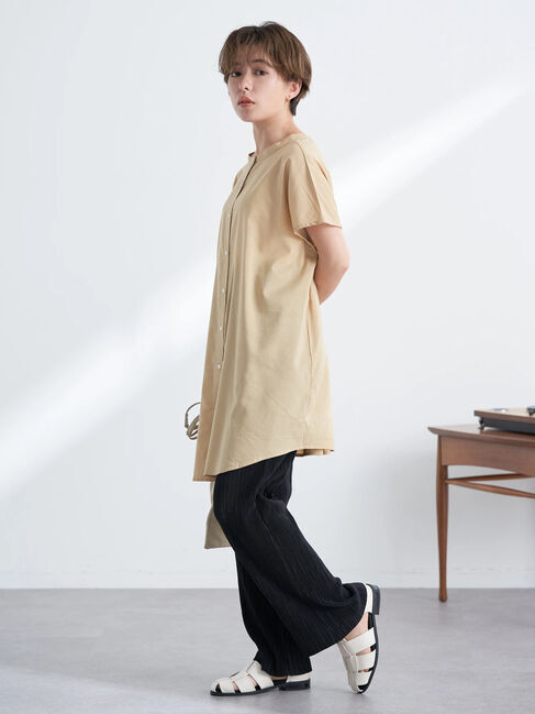 earth music&ecology「バックレースアップチュニック」|チュニック|