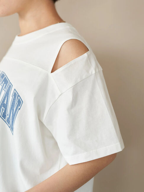 earth music&ecology「ショルダースリットショートTシャツ」|Tシャツ・カットソー|