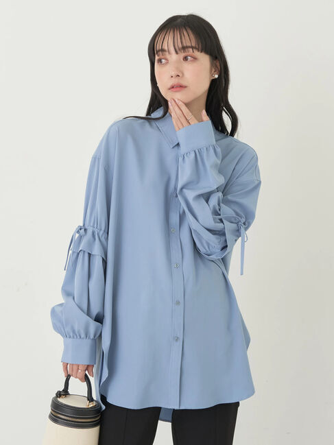 earth music&ecology「ギャザースリーブシャツ」|シャツ・ブラウス|