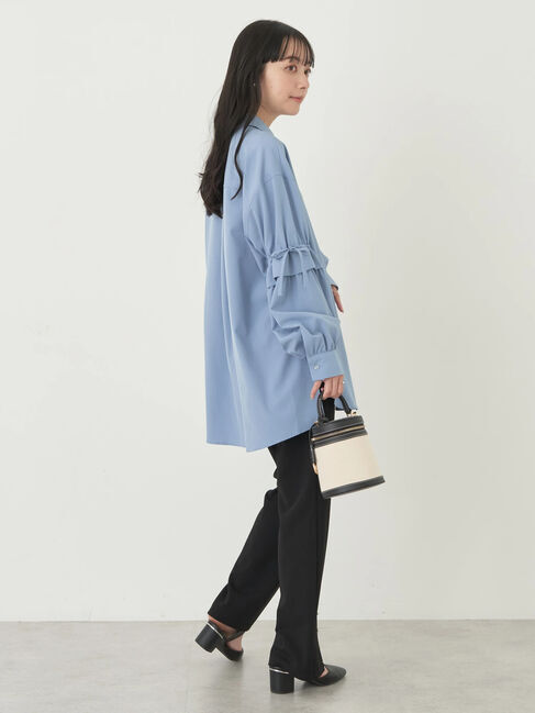 earth music&ecology「ギャザースリーブシャツ」|シャツ・ブラウス|