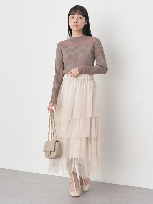 earth music&ecology「ランダムヘムチュールスカート」|スカート|