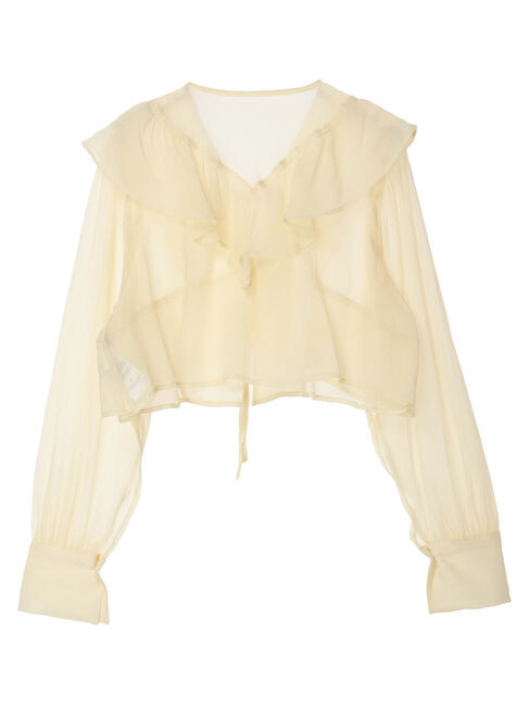 earth music&ecology「フリルシアーブラウス」|シャツ・ブラウス|