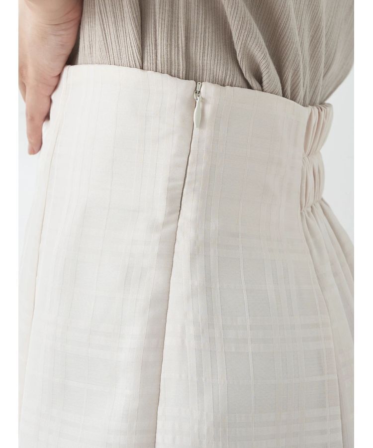 earth music&ecology「シアーチェックフレアスカート」|フレア|