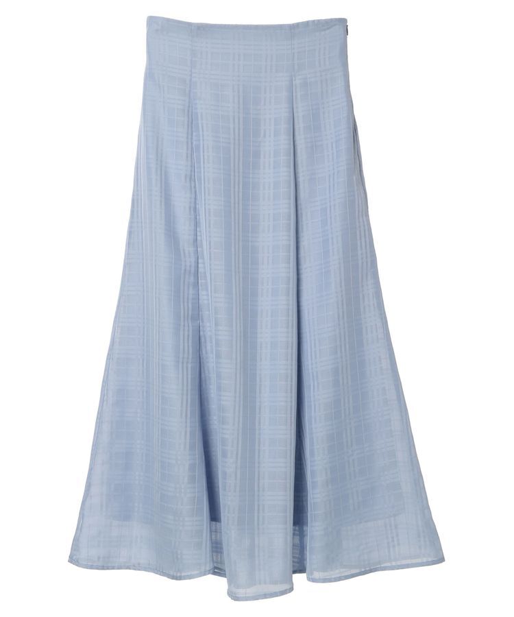 earth music&ecology「シアーチェックフレアスカート」|フレア|