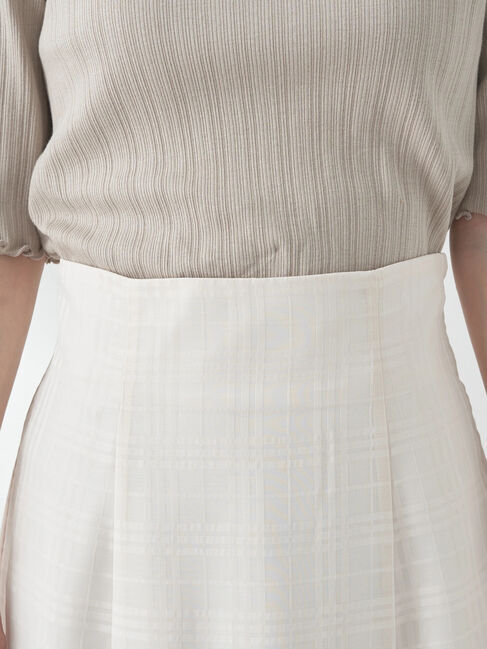 earth music&ecology「シアーチェックフレアスカート」|フレア|