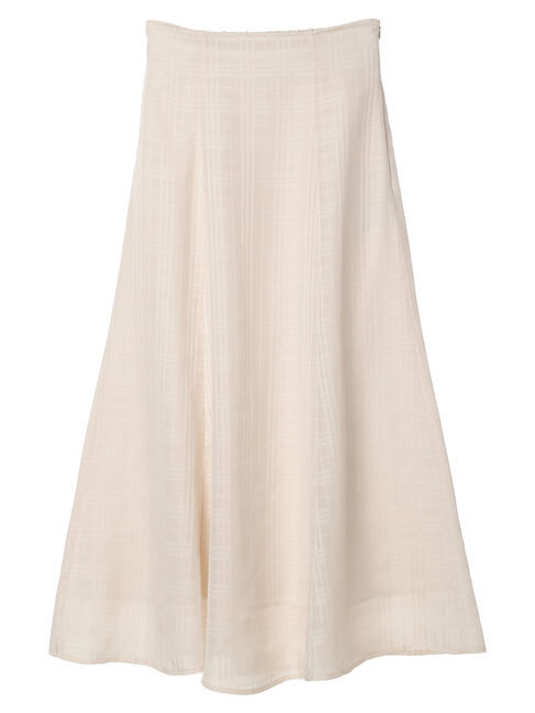 earth music&ecology「シアーチェックフレアスカート」|フレア|