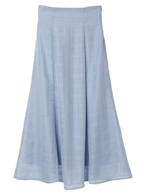 earth music&ecology「シアーチェックフレアスカート」|フレア|