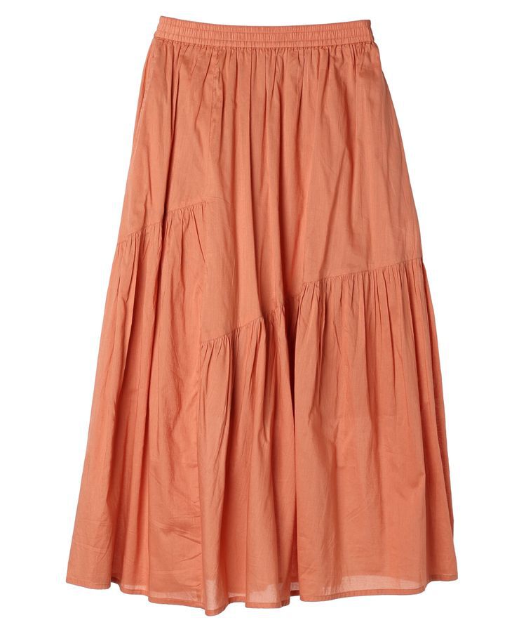 earth music&ecology「コットンボイルランダム切替フレアスカート」|フレア|