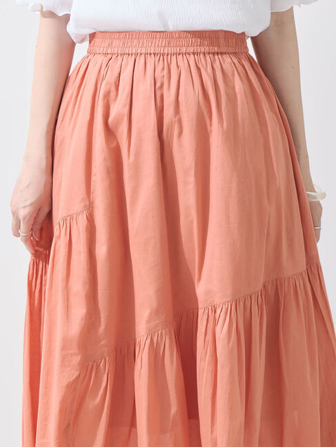 earth music&ecology「コットンボイルランダム切替フレアスカート」|フレア|