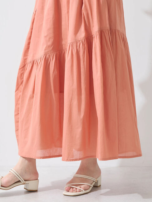 earth music&ecology「コットンボイルランダム切替フレアスカート」|フレア|