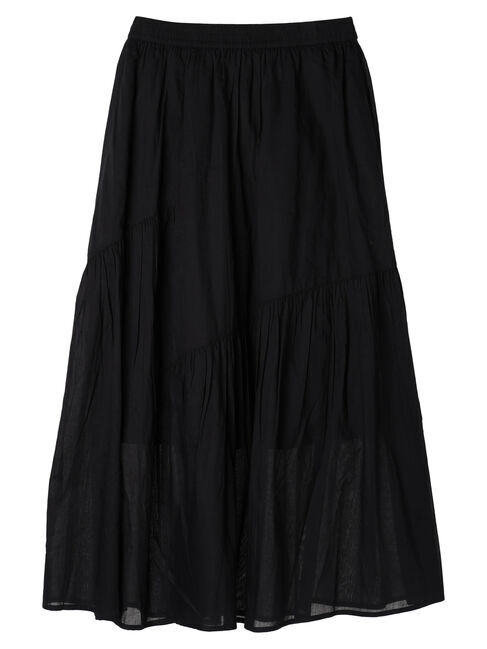 earth music&ecology「コットンボイルランダム切替フレアスカート」|フレア|