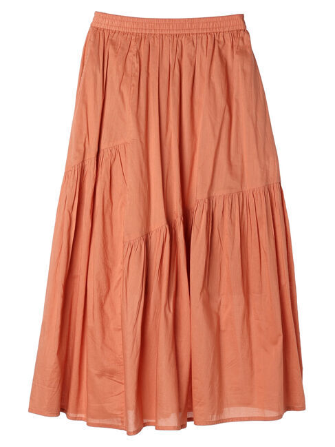 earth music&ecology「コットンボイルランダム切替フレアスカート」|フレア|