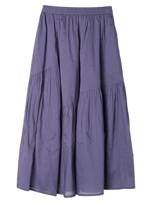 earth music&ecology「コットンボイルランダム切替フレアスカート」|フレア|