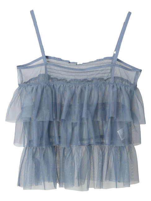 earth music&ecology「チュールティアードフリルキャミソール」|ベスト・ジレ|