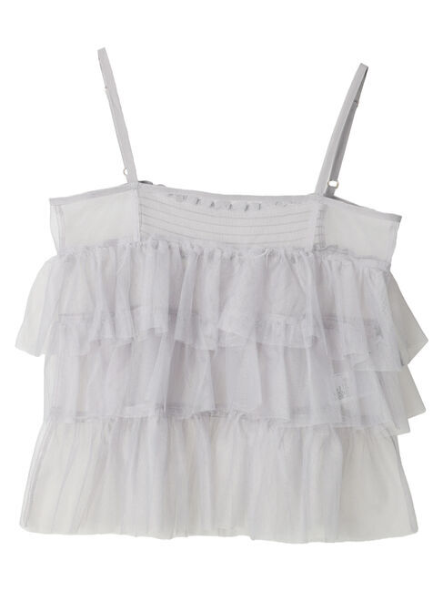 earth music&ecology「チュールティアードフリルキャミソール」|ベスト・ジレ|