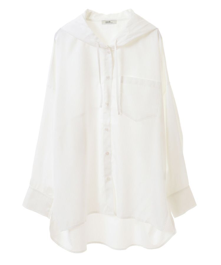 earth music&ecology「フーディーシャツ」|シャツ・ブラウス|