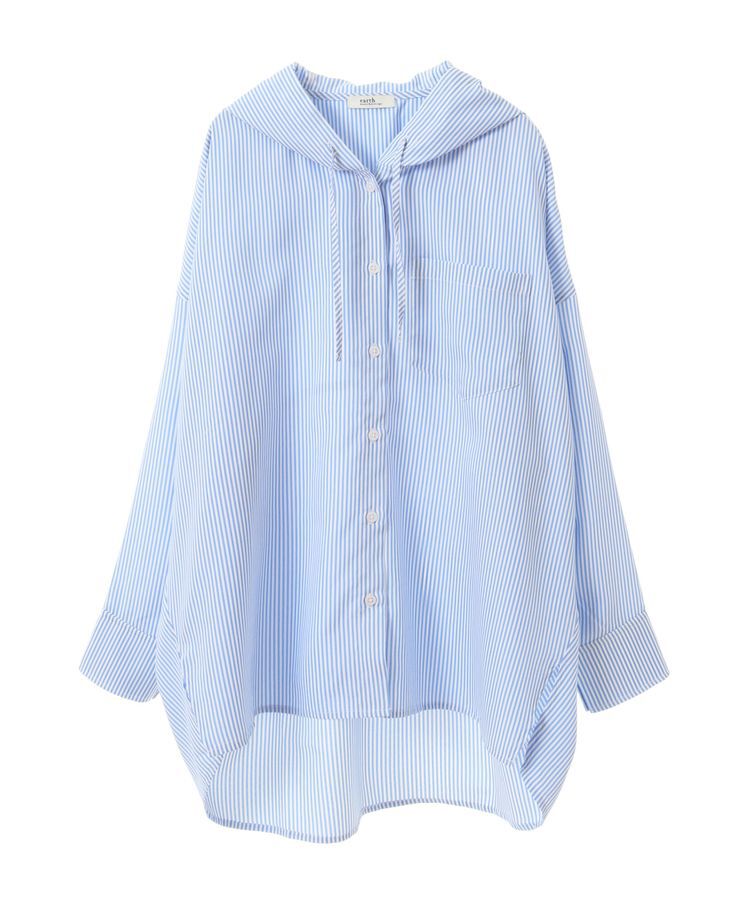 earth music&ecology「フーディーシャツ」|シャツ・ブラウス|