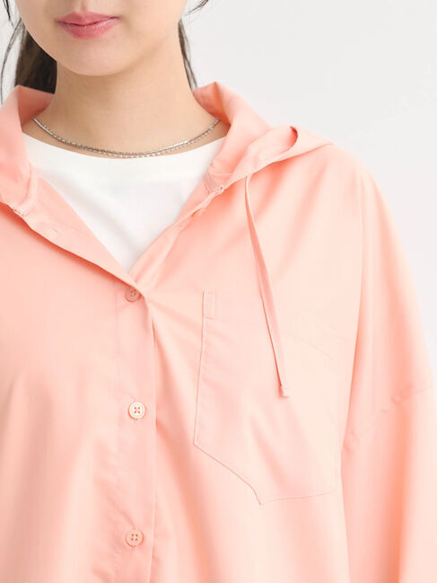 earth music&ecology「フーディーシャツ」|シャツ・ブラウス|