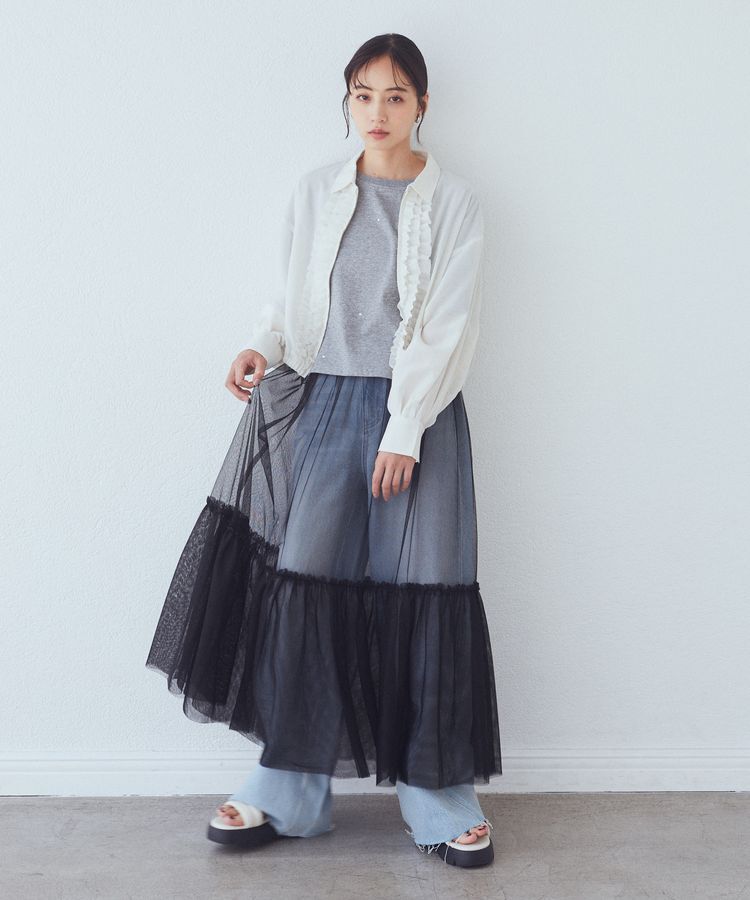 earth music&ecology「Multiwayチュールスカート」|スカート|