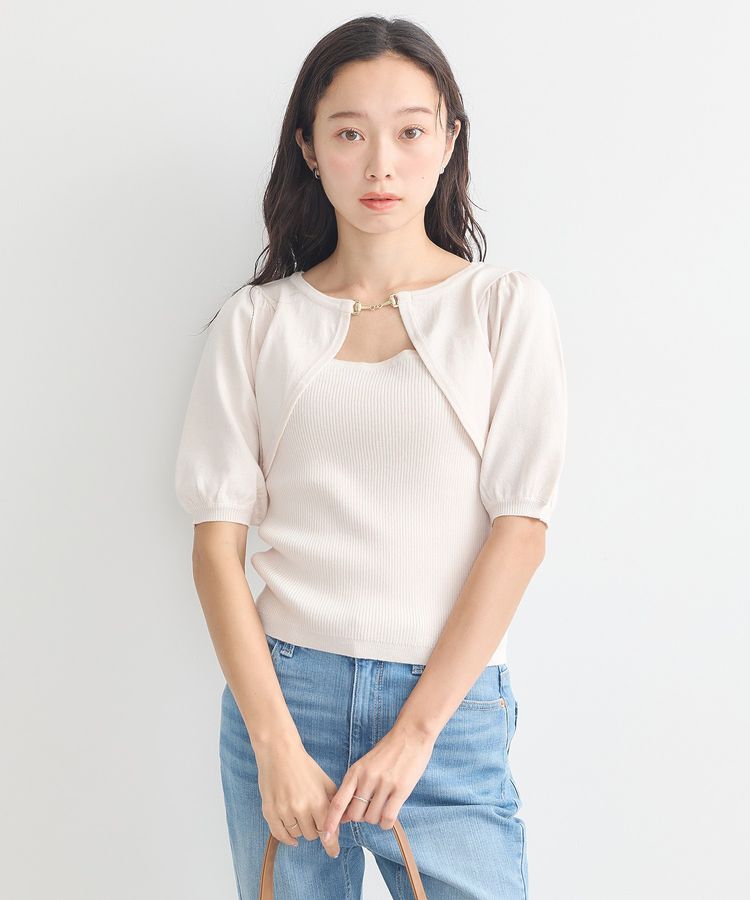 earth music&ecology「ビット付きニットプルオーバー」|ニット・セーター|