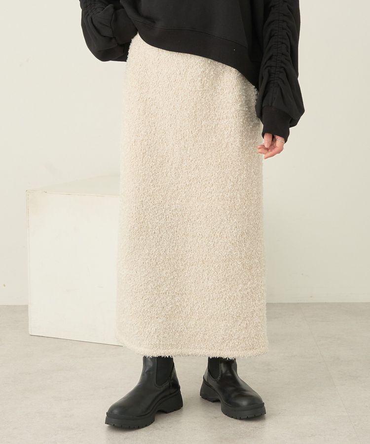 earth music&ecology「ラメニットナロースカート」|タイト|