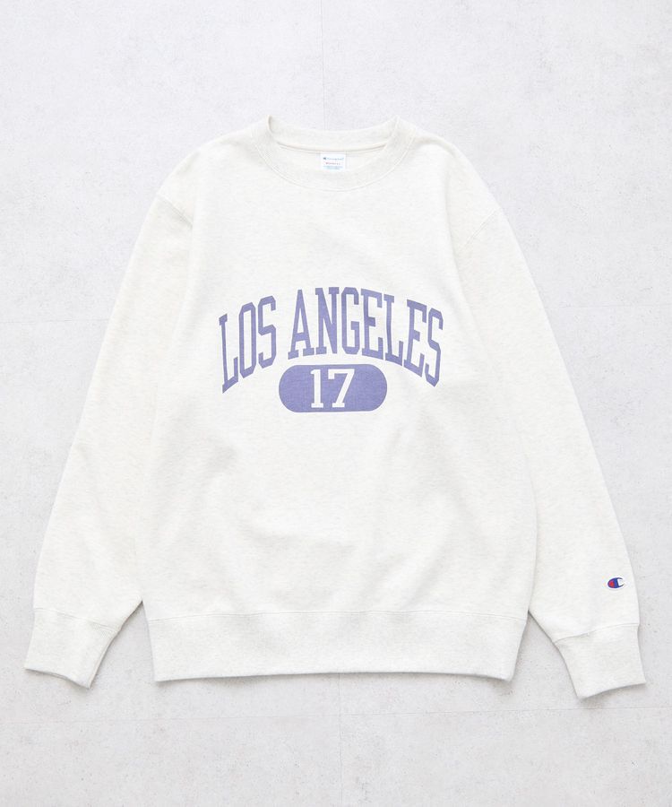 earth music&ecology「チャンピオン　emaeプリント裏毛プルオーバー」|スウェット・ジャージ|