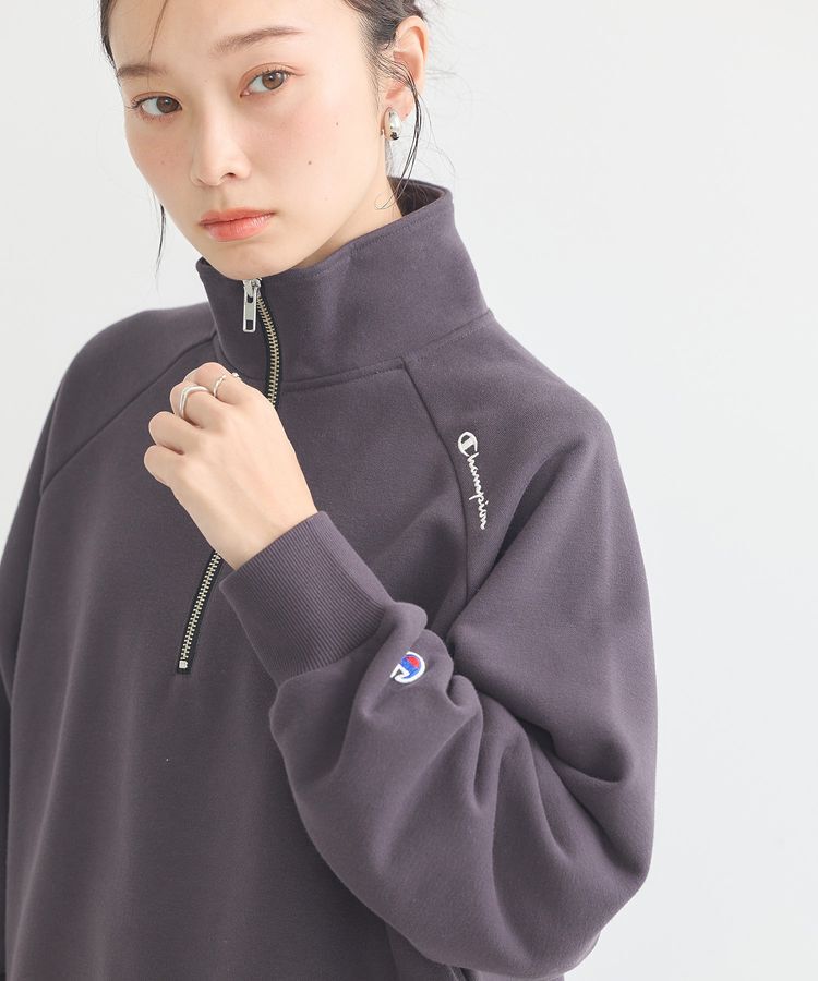 earth music&ecology「チャンピオン　emaeハーフジップ裏毛プルオーバー」|スウェット・ジャージ|