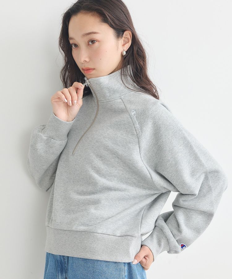 earth music&ecology「チャンピオン　emaeハーフジップ裏毛プルオーバー」|スウェット・ジャージ|