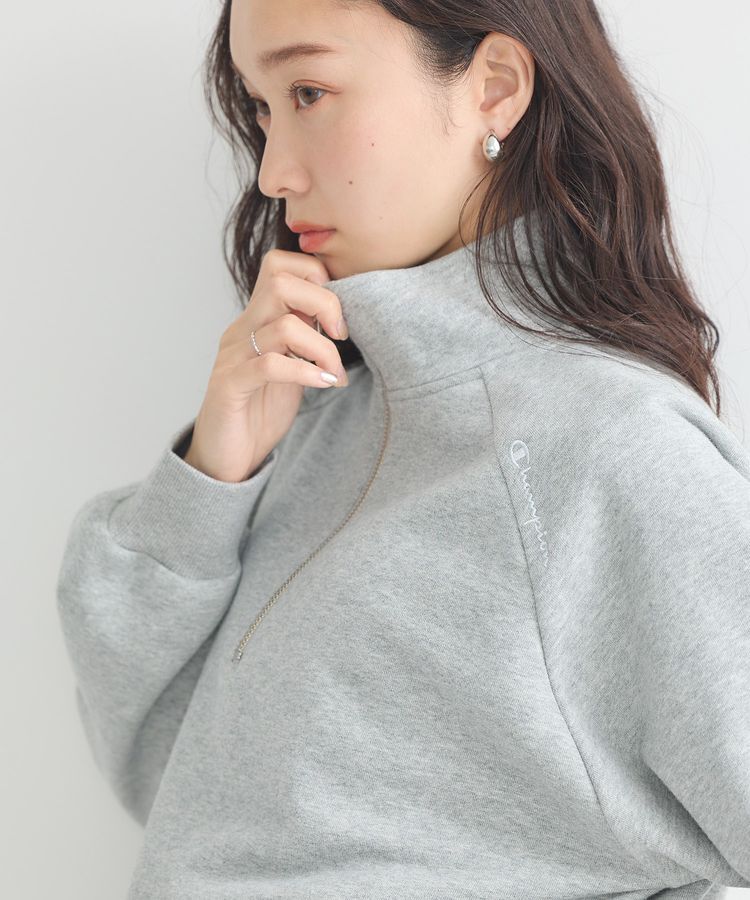 earth music&ecology「チャンピオン　emaeハーフジップ裏毛プルオーバー」|スウェット・ジャージ|