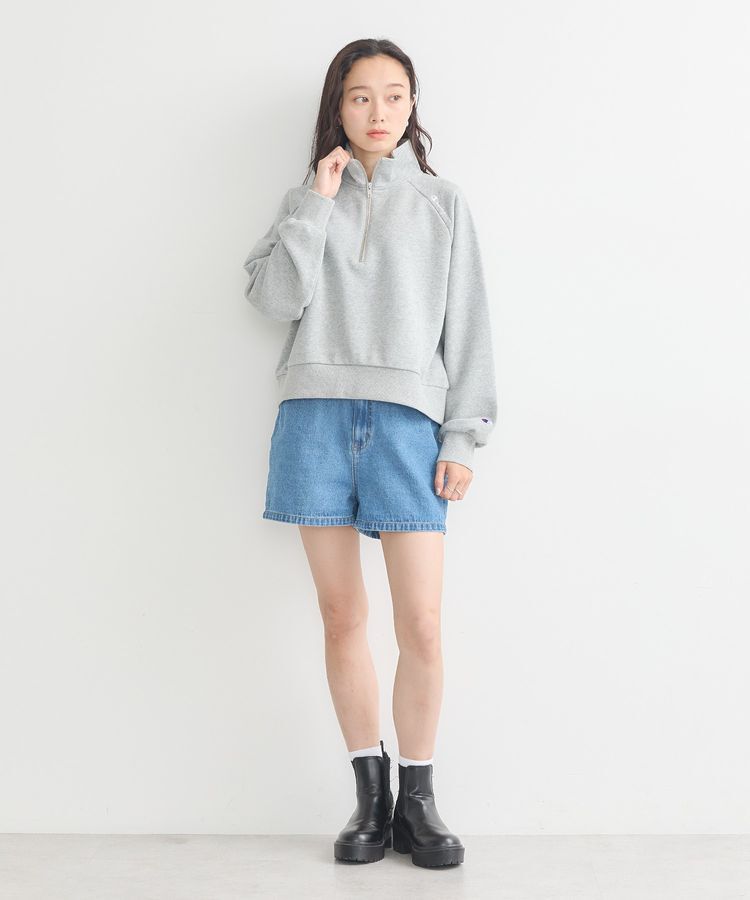 earth music&ecology「チャンピオン　emaeハーフジップ裏毛プルオーバー」|スウェット・ジャージ|