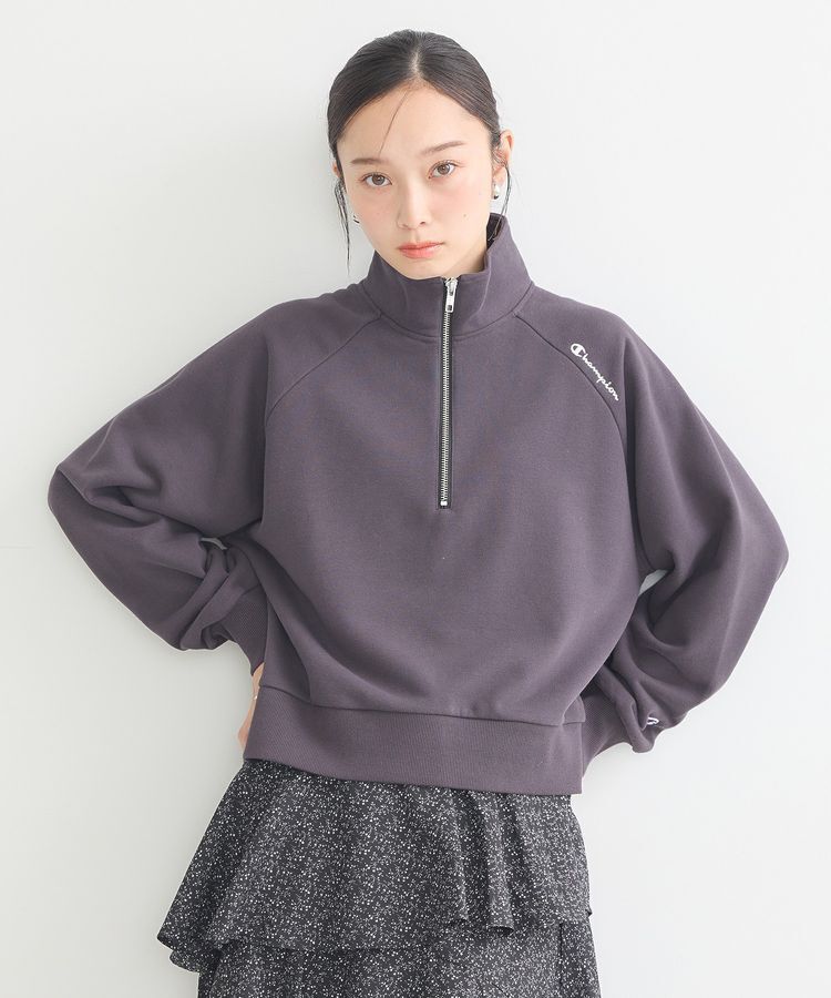 earth music&ecology「チャンピオン　emaeハーフジップ裏毛プルオーバー」|スウェット・ジャージ|