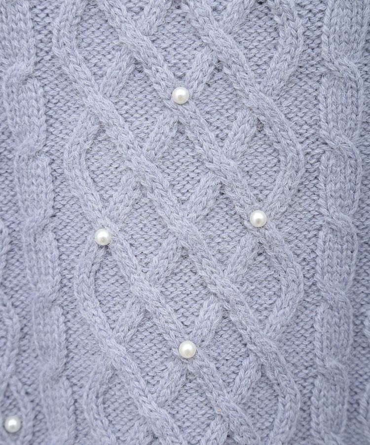 earth music&ecology「パール&ケーブルニットプルオーバー」|ニット・セーター|