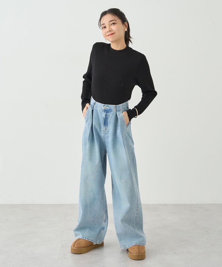 earth music&ecology「やわらかタッチハイネックリブニットプルオーバー」|ニット・セーター|