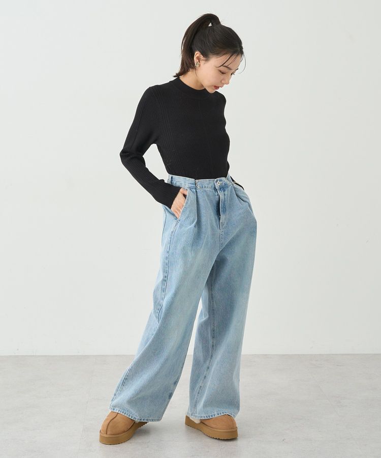 earth music&ecology「やわらかタッチハイネックリブニットプルオーバー」|ニット・セーター|