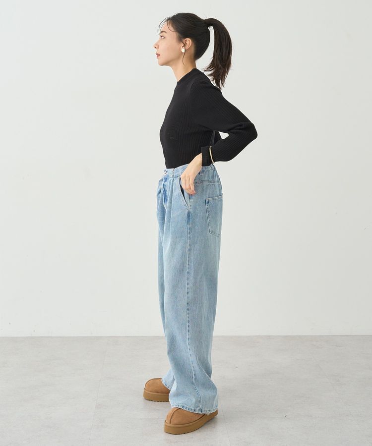 earth music&ecology「やわらかタッチハイネックリブニットプルオーバー」|ニット・セーター|