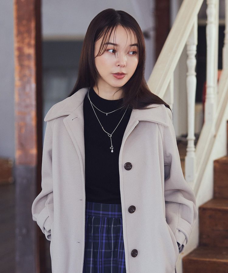 earth music&ecology「やわらかタッチハイネックリブニットプルオーバー」|ニット・セーター|