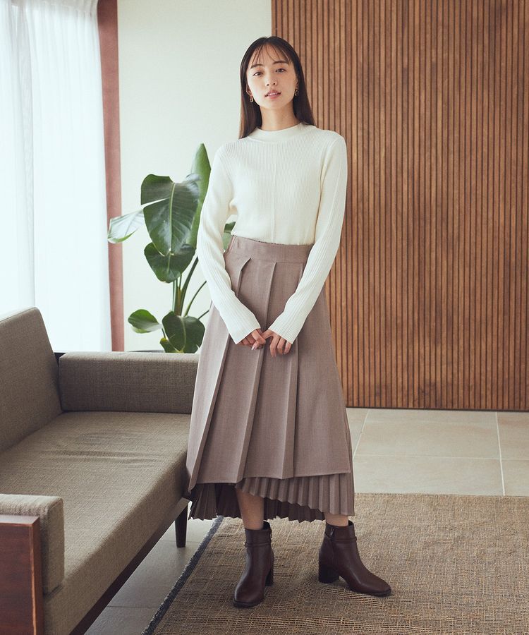 earth music&ecology「やわらかタッチハイネックリブニットプルオーバー」|ニット・セーター|