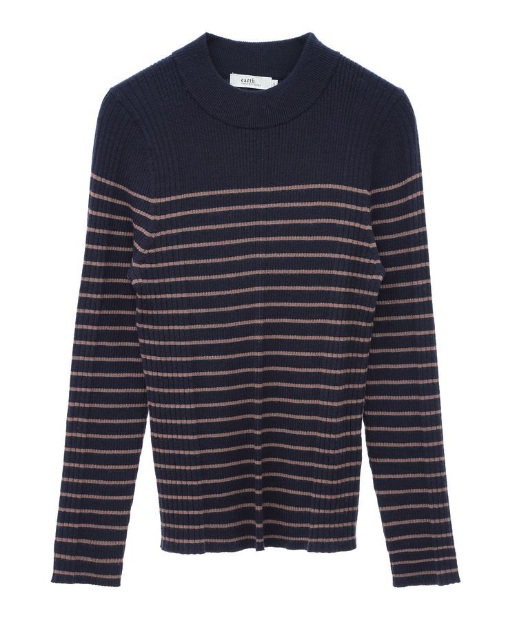 earth music&ecology「やわらかタッチハイネックリブニットプルオーバー」|ニット・セーター|