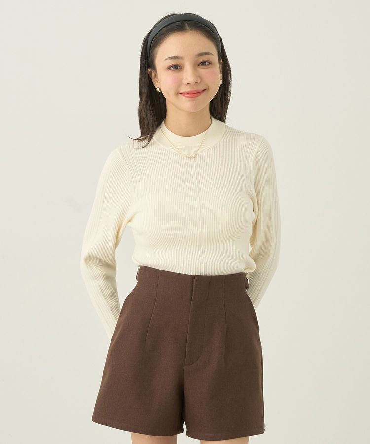 earth music&ecology「やわらかタッチハイネックリブニットプルオーバー」|ニット・セーター|