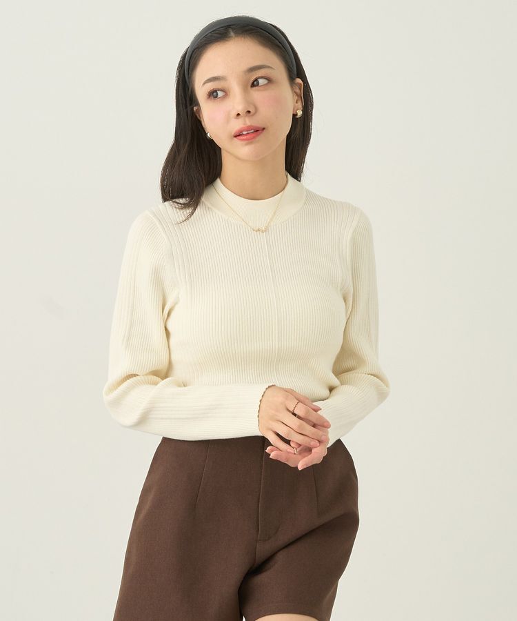 earth music&ecology「やわらかタッチハイネックリブニットプルオーバー」|ニット・セーター|