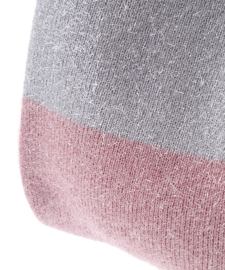 earth music&ecology「バイカラーキラキラニットハンドバッグ」|ハンドバッグ|