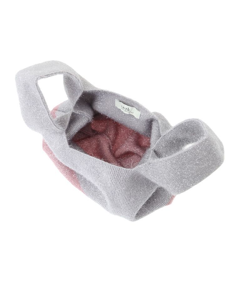 earth music&ecology「バイカラーキラキラニットハンドバッグ」|ハンドバッグ|