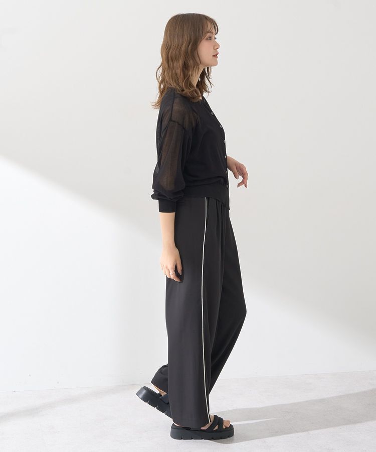 earth music&ecology「接触冷感シアークルーニットカーディガン」|カーディガン|