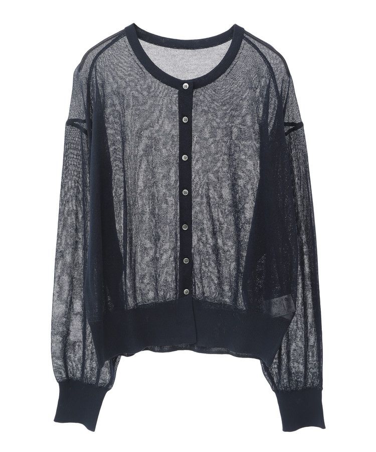 earth music&ecology「接触冷感シアークルーニットカーディガン」|カーディガン|