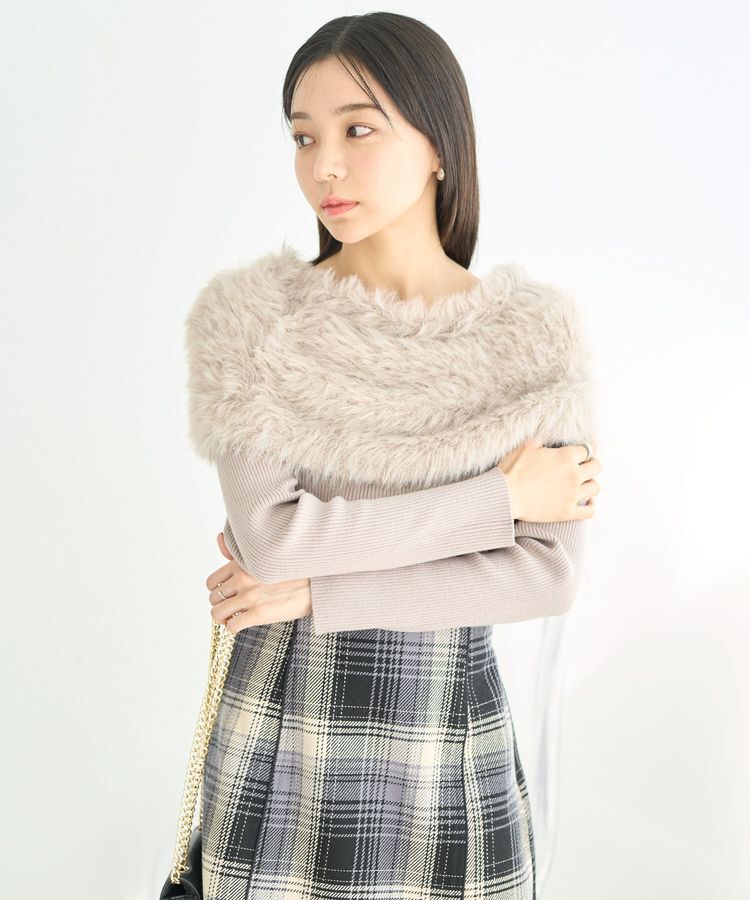 earth music&ecology「SET2点ケープ+リブニットプルオーバー」|ニット・セーター|