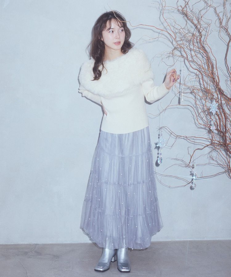 earth music&ecology「SET2点ケープ+リブニットプルオーバー」|ニット・セーター|