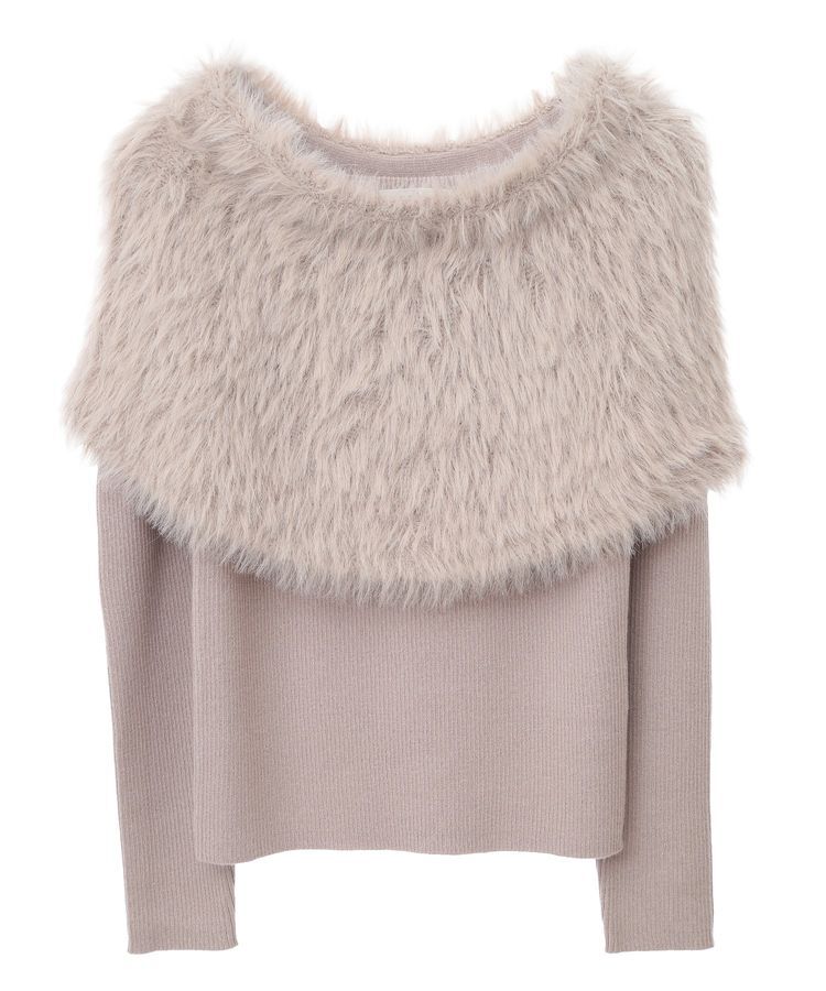 earth music&ecology「SET2点ケープ+リブニットプルオーバー」|ニット・セーター|