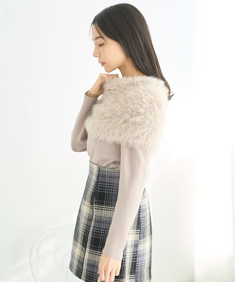 earth music&ecology「SET2点ケープ+リブニットプルオーバー」|ニット・セーター|