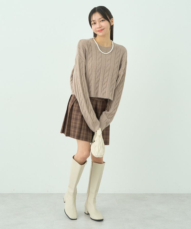 earth music&ecology「ケーブルニットプルオーバー」|ニット・セーター|